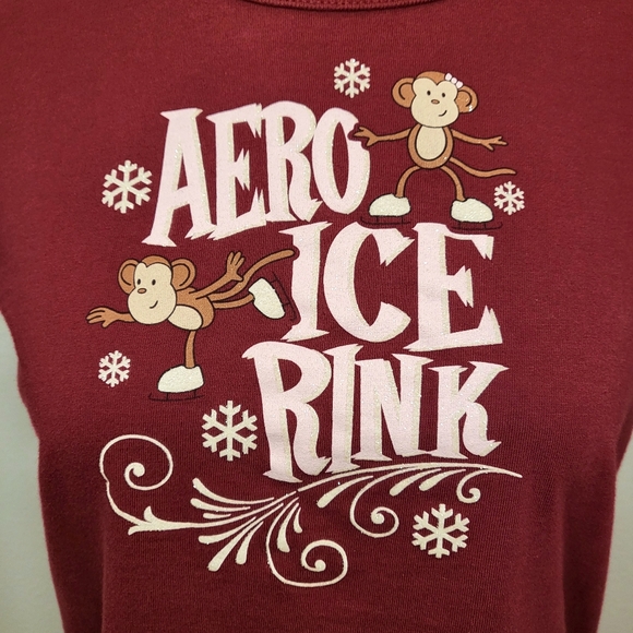 Aeropostale Dark Maroon Graphic T-Shirt - Picture 3 of 6